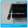 Retractable PU spiral coil high flexibility spring cable